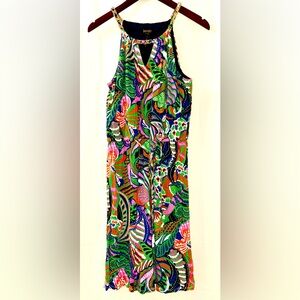 NWOT Laundry By Shelli Segal Multicolor Patterned Dress